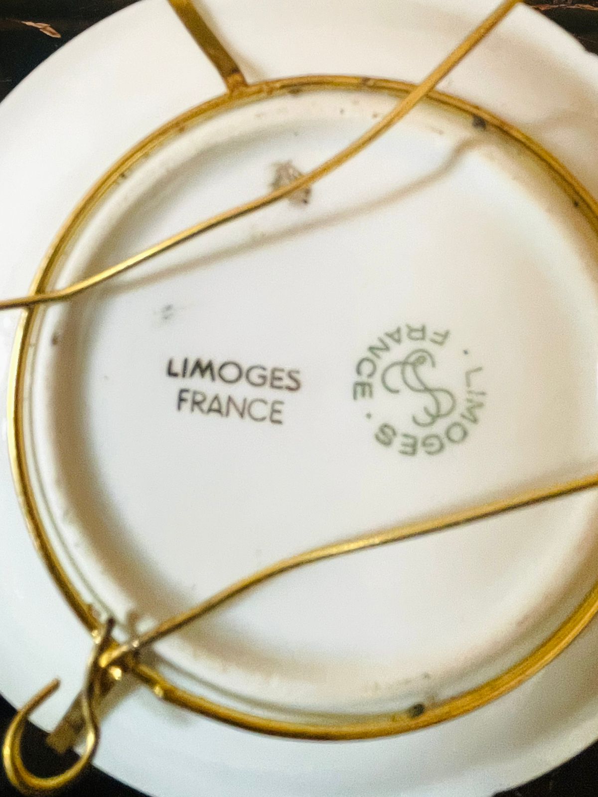 Limoges France Mini Decorative Plate – Rococo Courting Scene with Gold Scrollwork