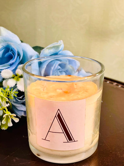 Minimalist Monogram Scented Candle in Crystal Jar – 10cm