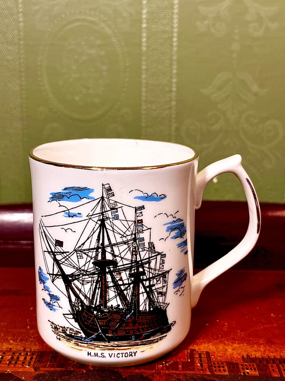 Susan Clough Designs Fine English China Tall Ship Mug – 4"