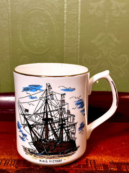 Susan Clough Designs Fine English China Tall Ship Mug – 4"