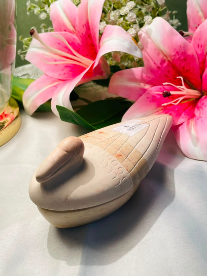 Bird-Shaped Lidded Decorative Box Approx. 16 cm
