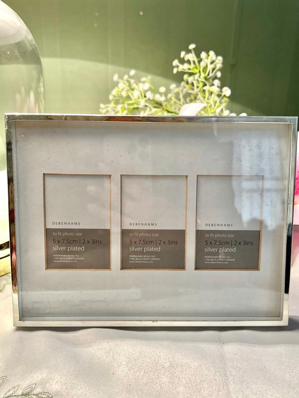 Debenhams Silver-Plated Triple Photo Frame 8"