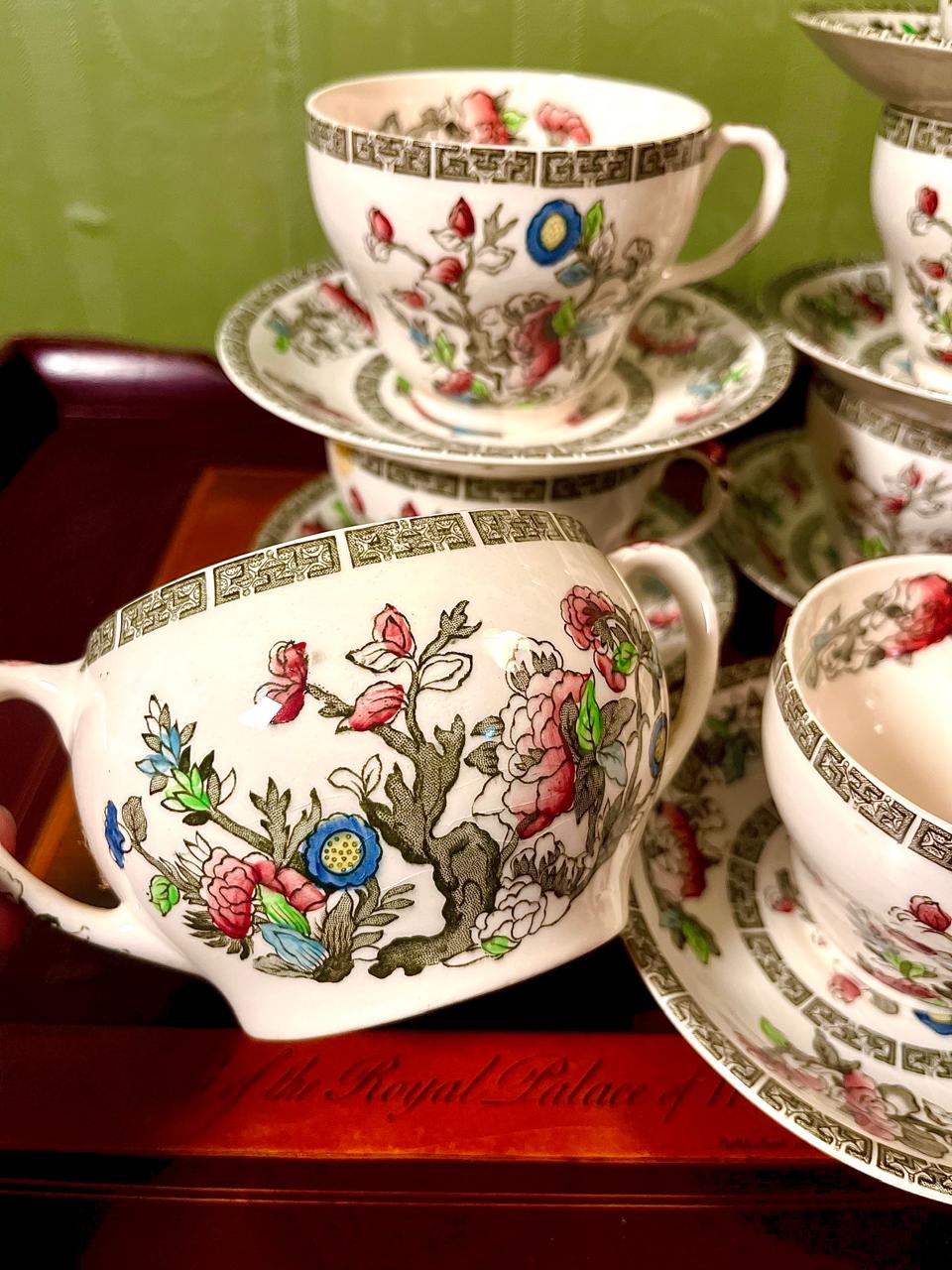 John Bros Indian Tree Fine Bone China Tea Set | 13 Pieces | England