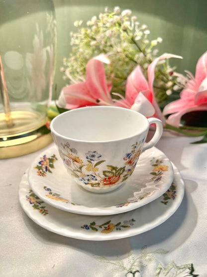 Aynsley Cottage Garden Fine Bone China Trio Set 3 Piece