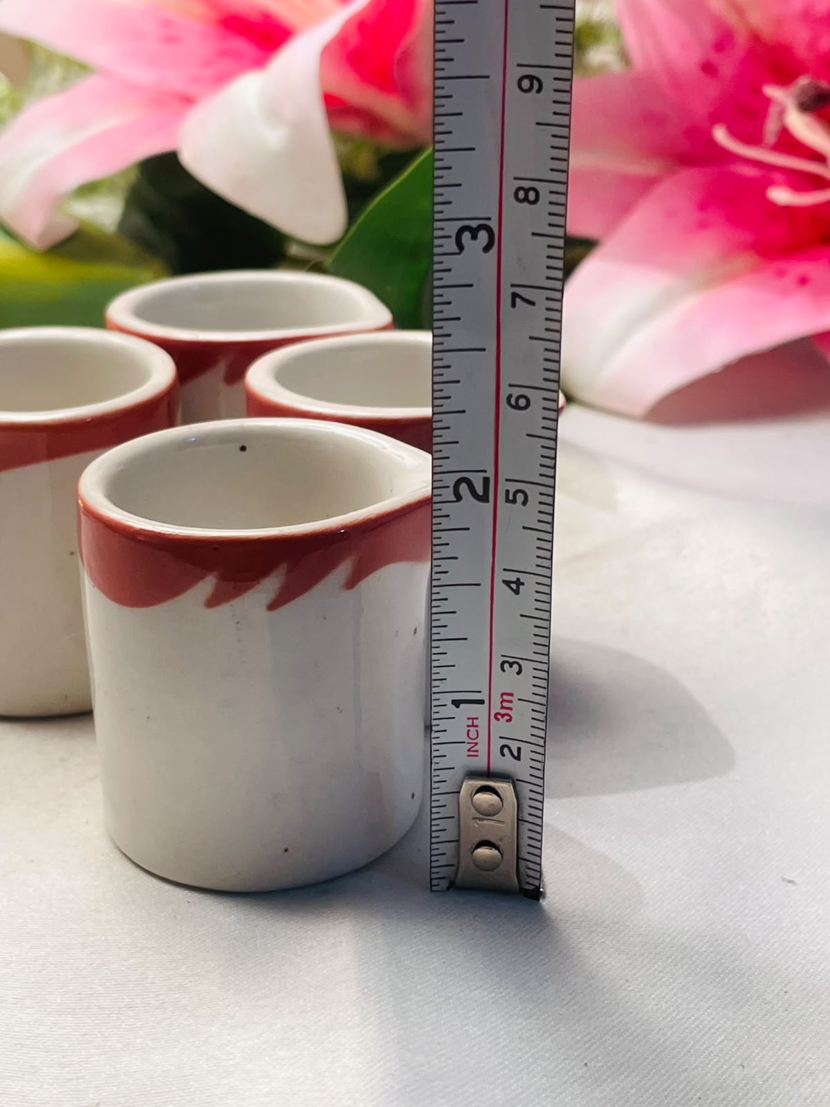 Set of 4 Vintage J.E. Heath Vitrified Ceramic Mini milk pot Approx. 5 cm
