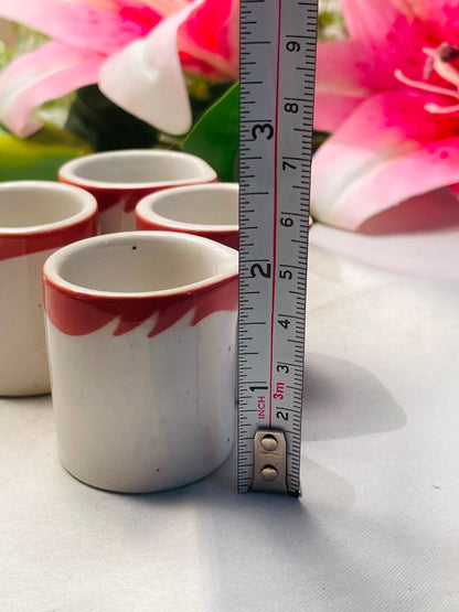 Set of 4 Vintage J.E. Heath Vitrified Ceramic Mini milk pot Approx. 5 cm