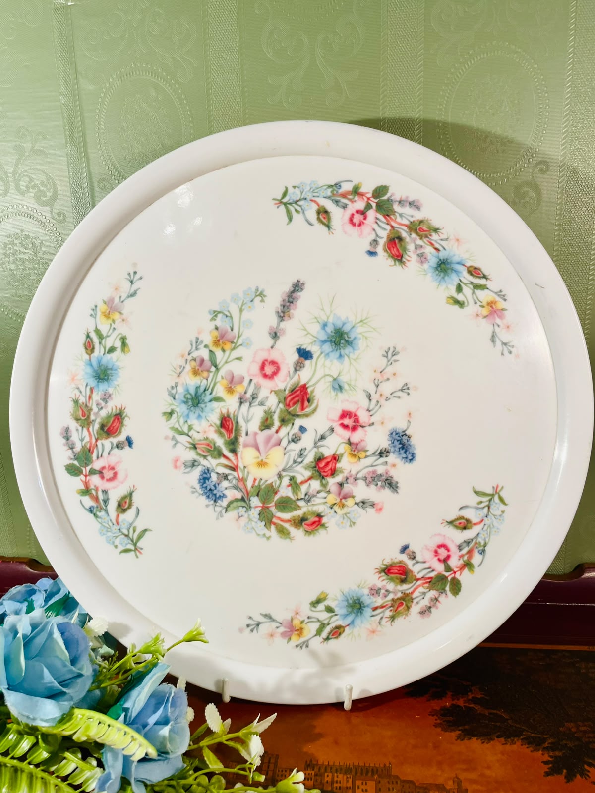 Multicolour Floral Ceramic Serving Platter – 12 Inch