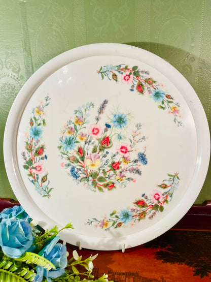 Multicolour Floral Ceramic Serving Platter – 12 Inch