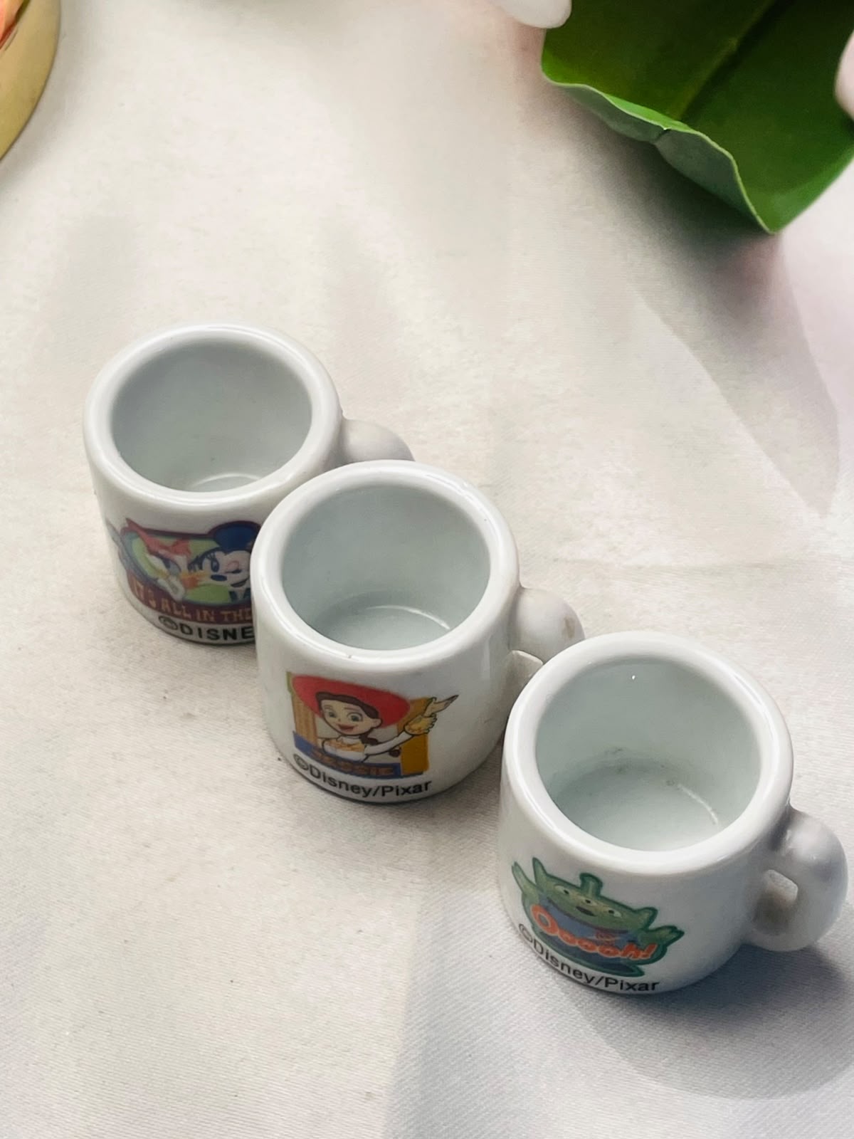 Set of 3 Disney Pixar Mini Ceramic Mugs Approx. 5 cm