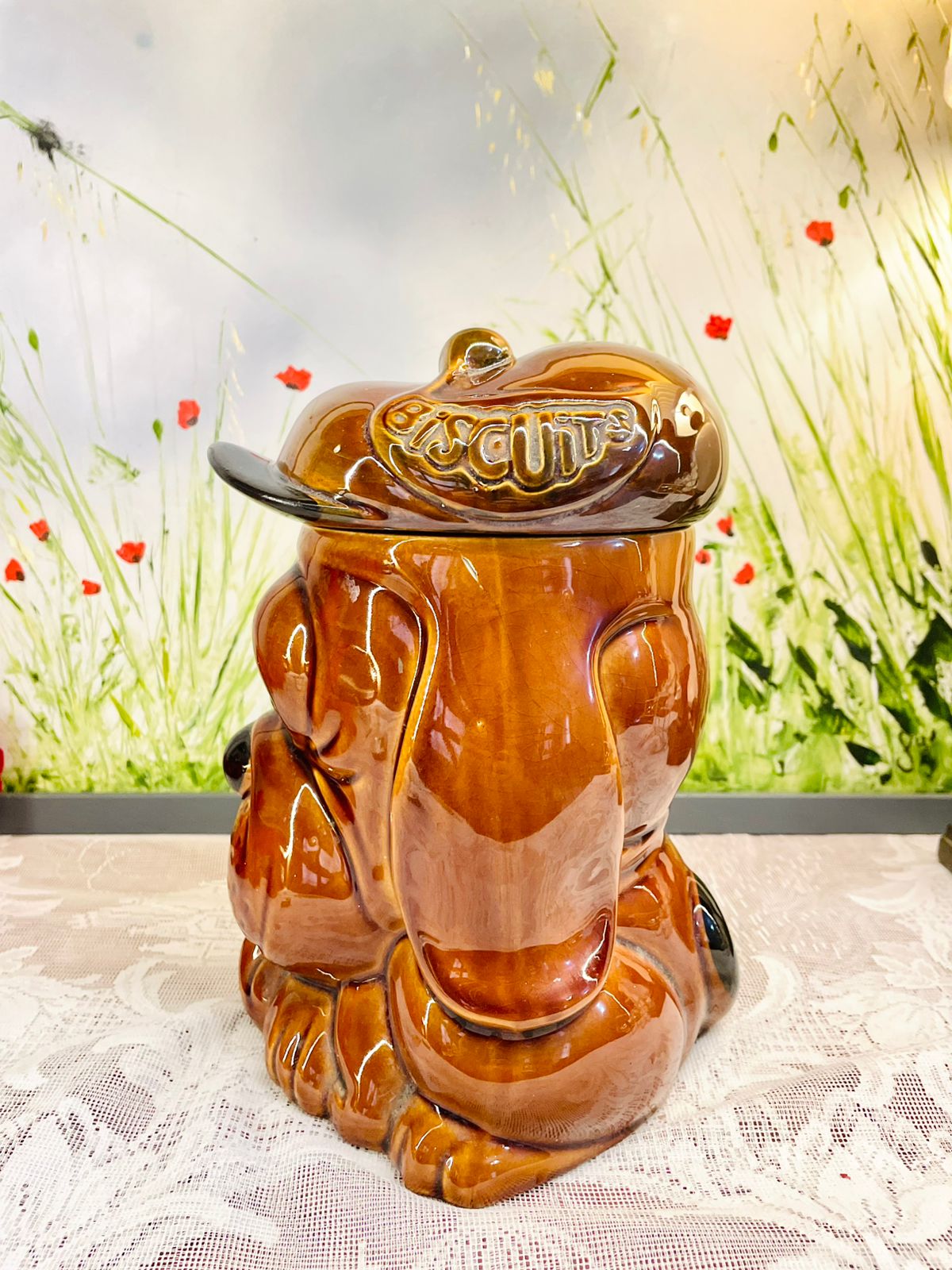 Vintage Dog Biscuit Jar Made in England