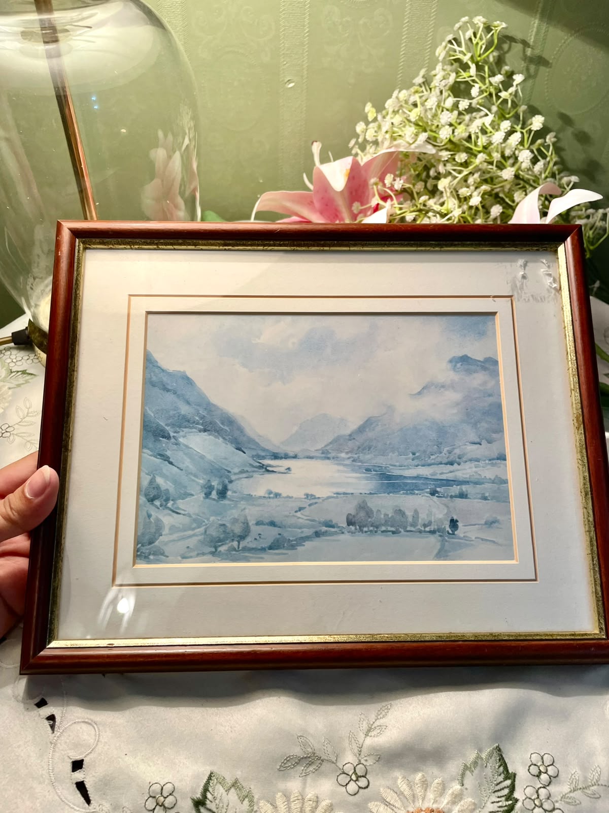 Tal-y-Llyn Blue Landscape Framed Artwork Approx. 12 Inch