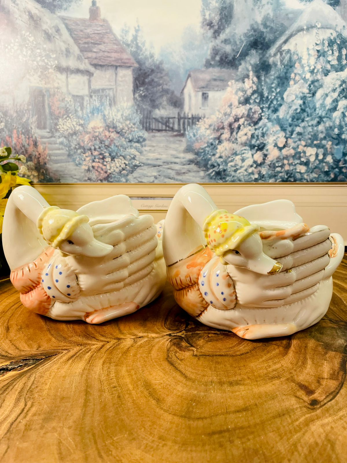 Vintage Porcelain Duck Planters Set of 2 – Cottage Decor