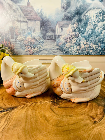 Vintage Porcelain Duck Planters Set of 2 – Cottage Decor