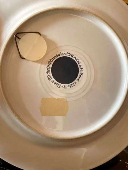 Delft Blue Hand-Decorated Plate 7.5 in– Holland Windmill Scene (1984, T.P. Steege B.V.)