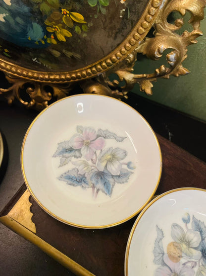 Royal Worcester Bone China Floral Pin Dish Set 4 Inch