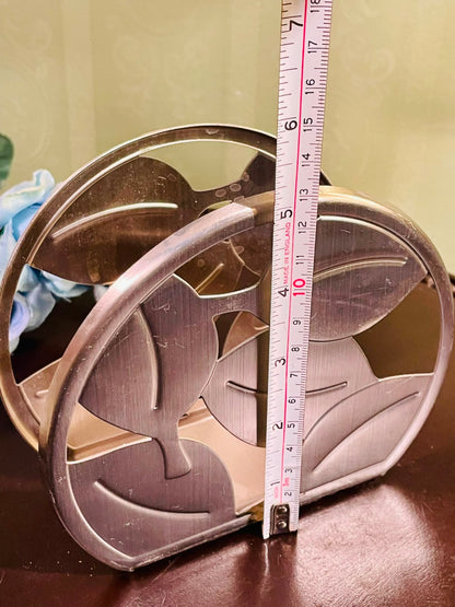 Metal Leaf Design Napkin Holder – Decorative Tabletop Tissue Holder