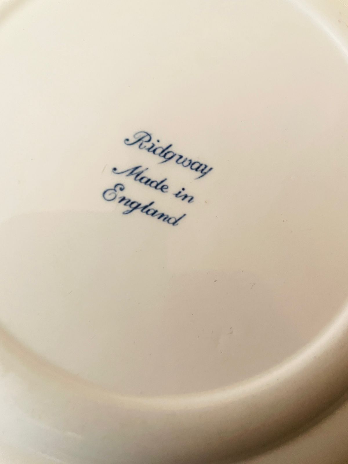 Antique Blue Pottery Detailed Plate by Ridgway England – 7 to 8 Inch Vintage Collectible