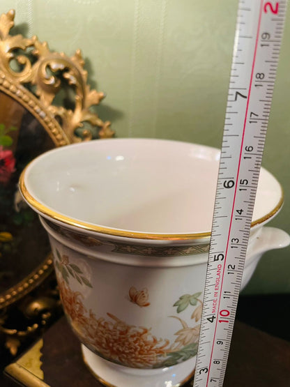 St Michael Chrysanthemum Ceramic Planter 5 Inch Made in England