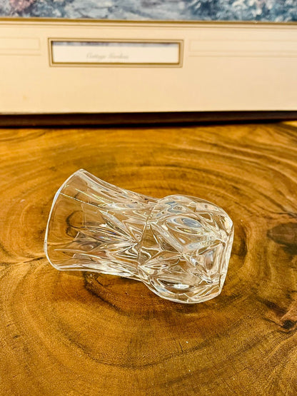 Vintage Cut Glass Shot Glass vase | Crystal Mini Tumbler