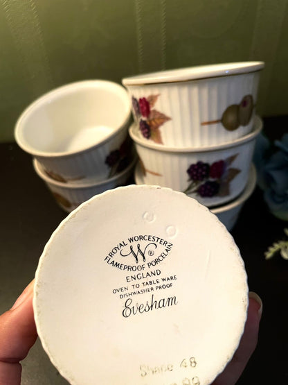 Royal Worcester Evesham Ramekin Dishes Set of 6