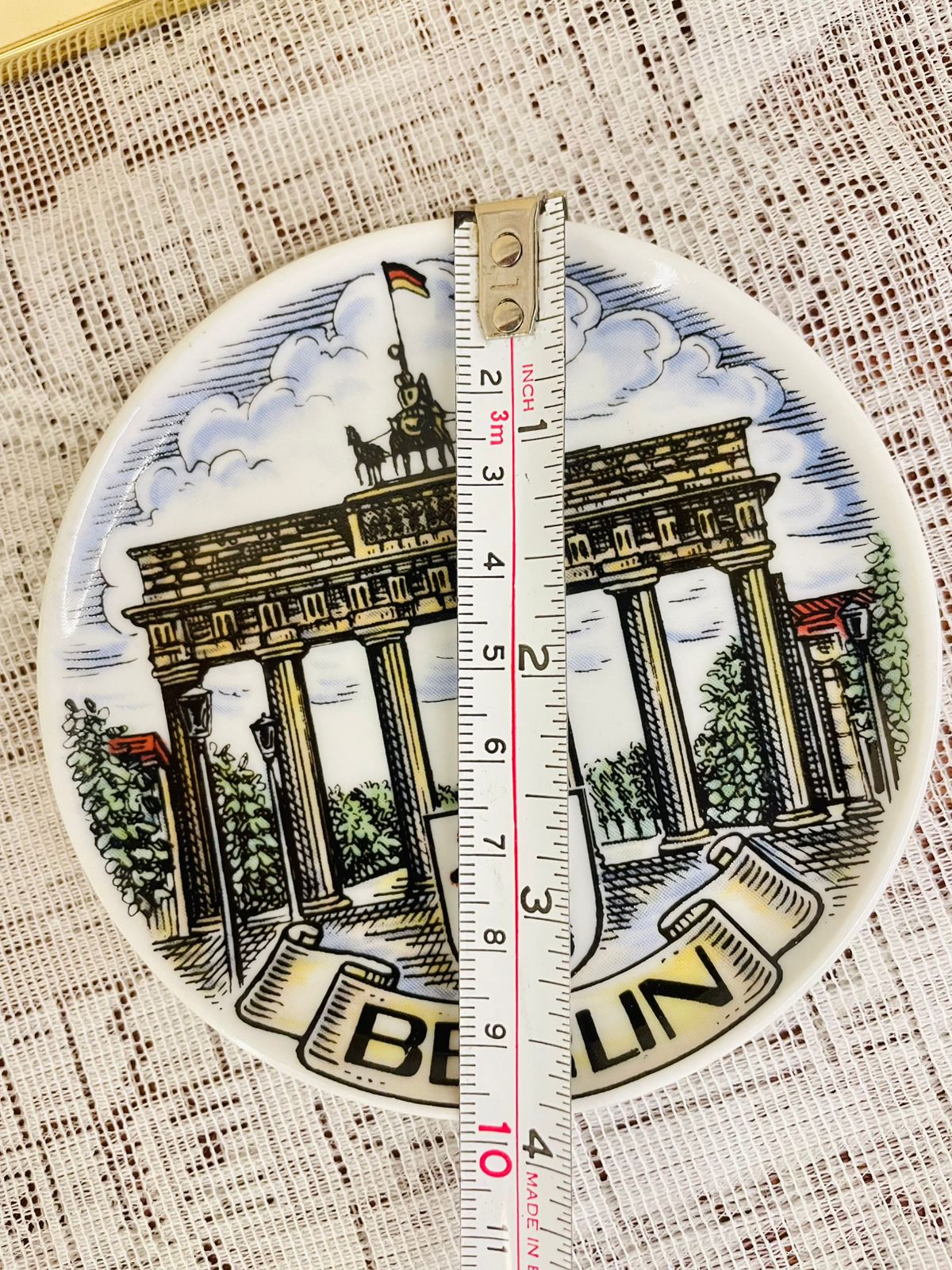 Berlin Brandenburg Gate Souvenir Plate – Vintage Collectible from Germany