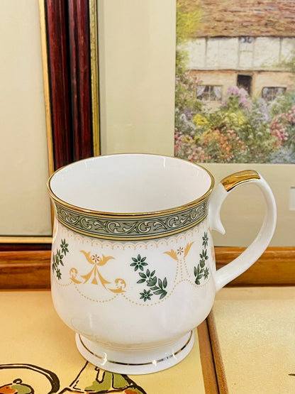 fine bone china mug, Elizabeth Stuart mug, vintage china mug, gold trim mug, collector mug, English bone china, floral mug, ornate mug, cottagecore kitchen, elegant teacup