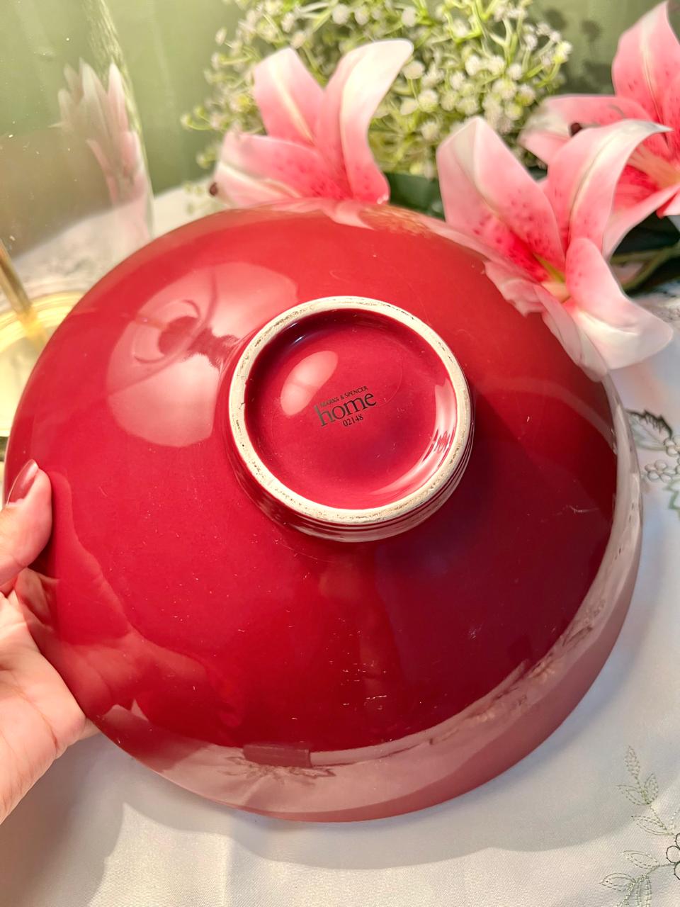 Marks & Spencer Home Red Serving Bowl – 10 Inch