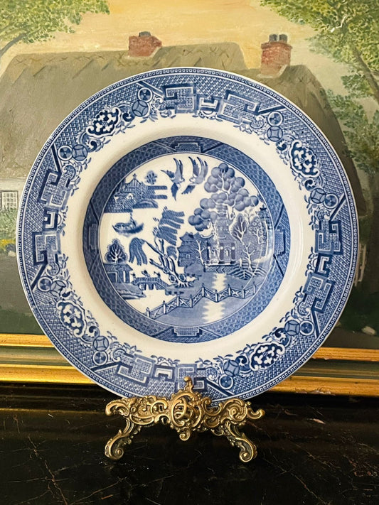 Antique Blue Pottery Hanging Plate – 6 to 7 Inch Decorative blue & white Wall Plate in Pakistan