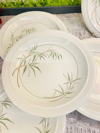 Vintage Bamboo Leaf Side Plates Set of 5