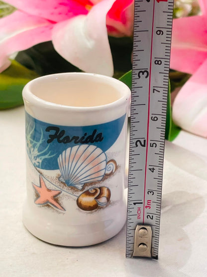 Florida Seashell Souvenir Ceramic Mug Approx. 7 cm