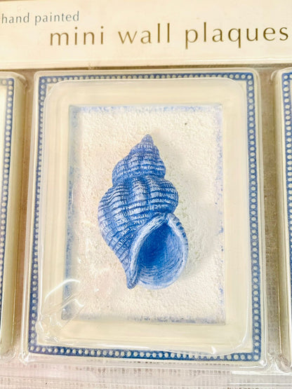 M&S Hand Painted Mini Shell Wall Plaques Set