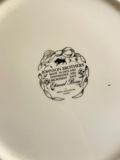 Johnson Brothers Eternal Beau Octagonal Dinner plate – Vintage English Stoneware