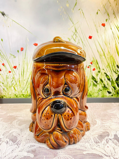Vintage Dog Biscuit Jar Made in England