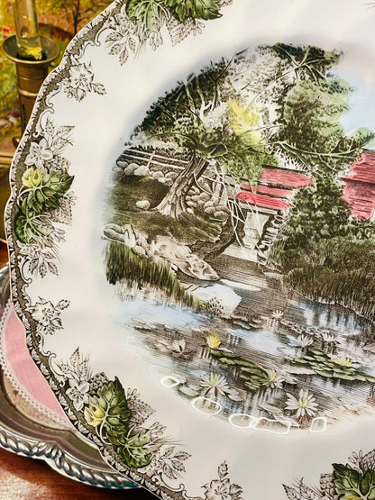 Johnson Bros Friendly Village Dinner Plate – The Lily Pond 10 Inch | Made in England