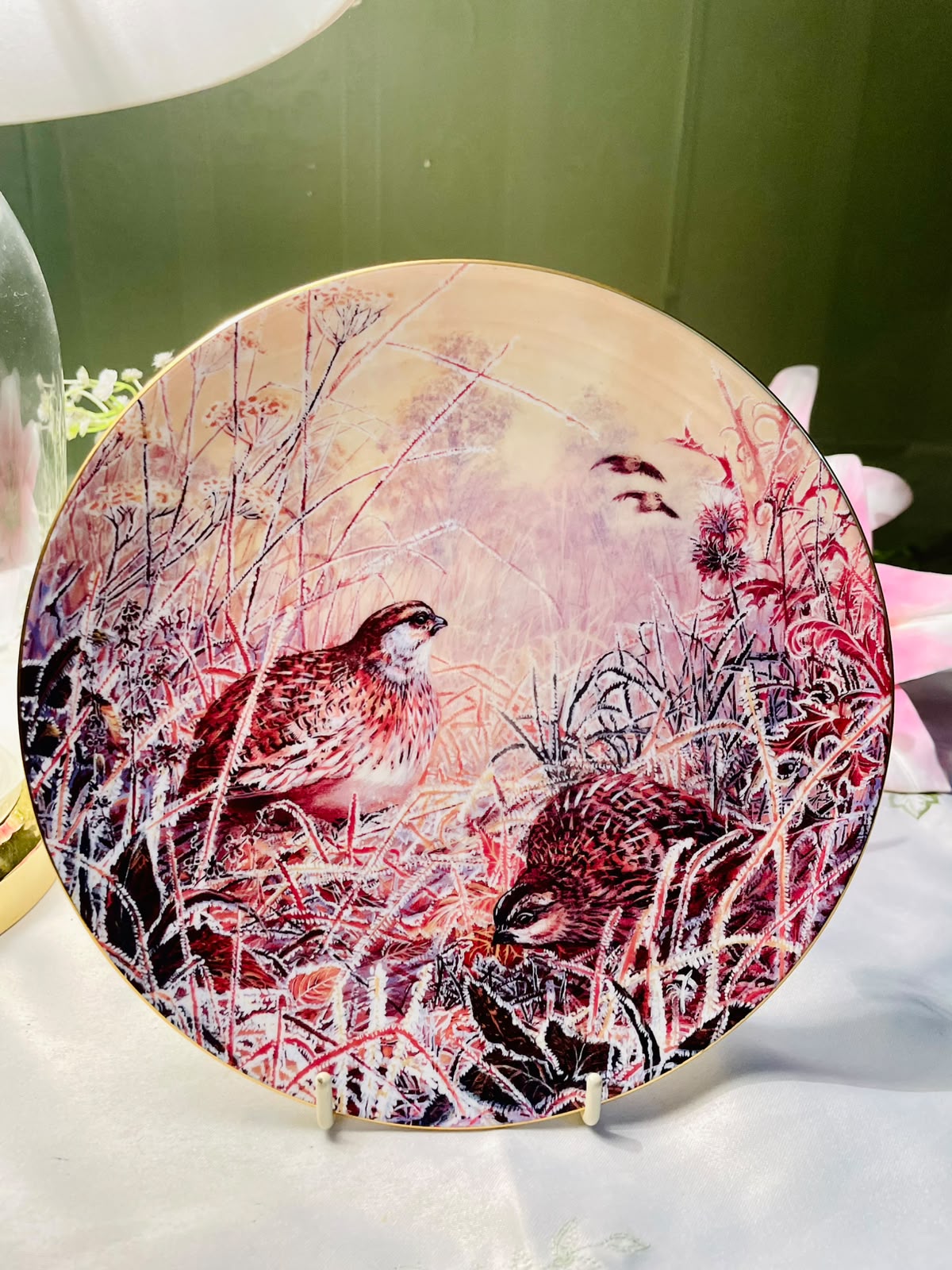 Wedgwood A Frosty Meadow Quail Plate – 8 Inch