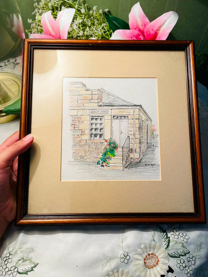 Arnott Street Framed Artwork Brown Frame Approx. 28 cm