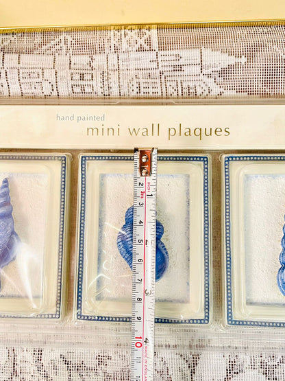 M&S Hand Painted Mini Shell Wall Plaques Set