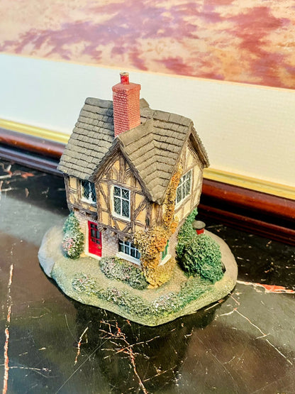 Miniature Tudor-Style Cottage House – Collectible Handcrafted Figurine