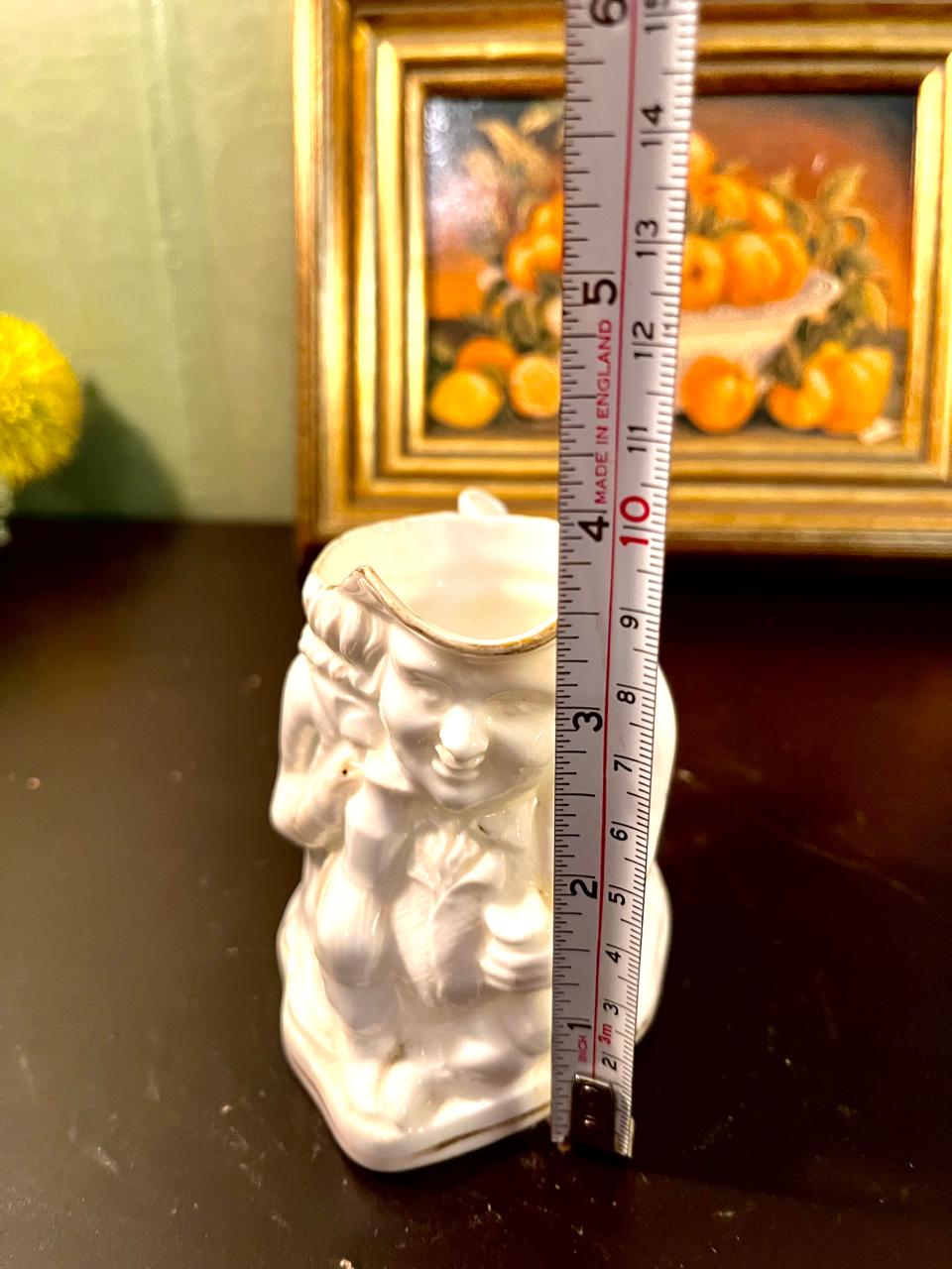Vintage White Figural Porcelain Creamer Jug – 4 Inch