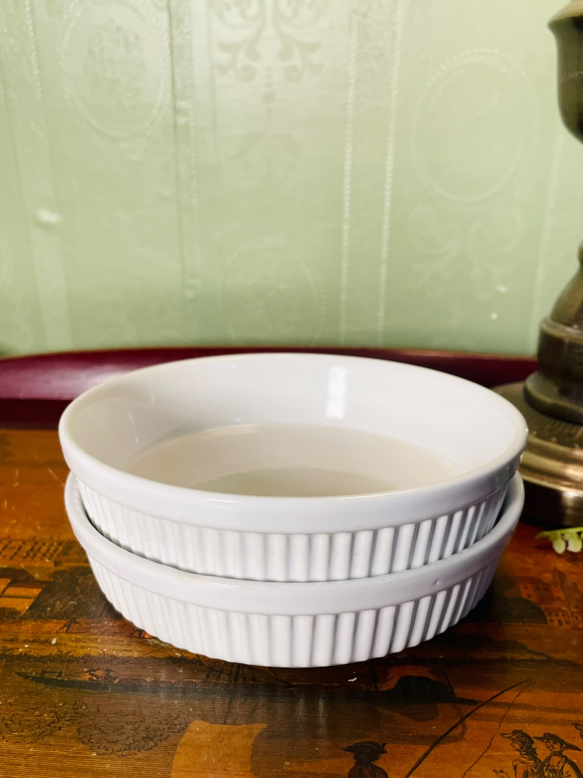 White Oven-Safe Oval Baking Dishes – 2 Pieces, 15 cm