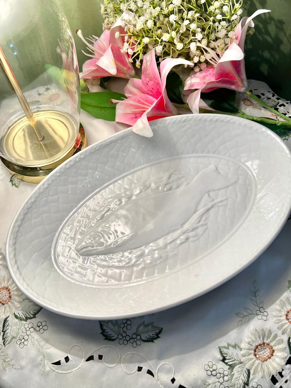 Gourmet Oven China White Oval Oven-Safe Serving Dish 38cm