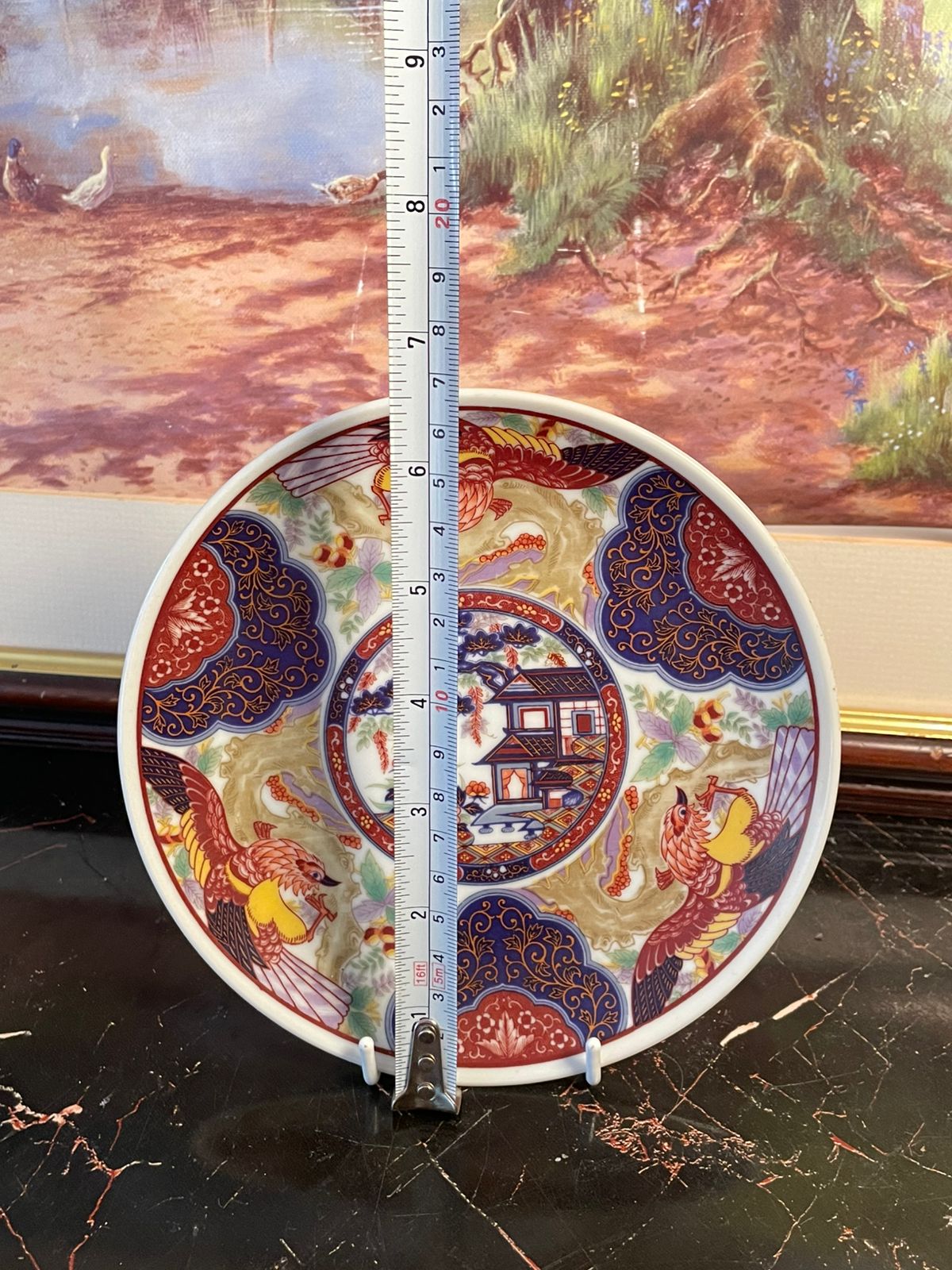 Japanese Kutani Imari Style Decorative Plate – Hand-painted Oriental Art