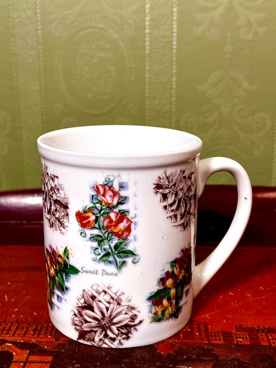 Oscar & Bromley Fine China Floral Mug 4" – Designed in England