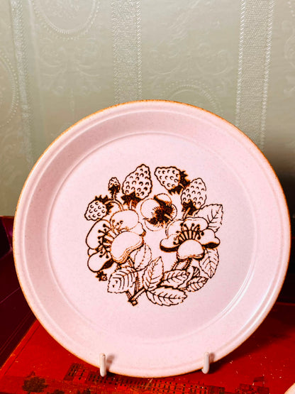 Vintage Floral Stoneware Side Plates 6.5" – Set of 6