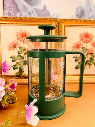 Green Glass French Press Coffee Maker