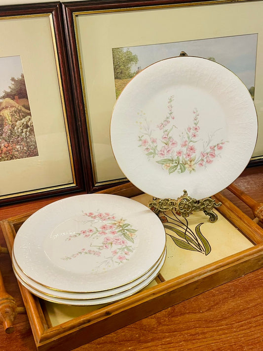 Royal Albert, For All Seasons, Parkland, Bone China Plates, Vintage Plates, English China, Floral Plate Set, Cottagecore Decor, Gold Trim China, Collectible China, Tableware, Serving Plates, Home Decor, Kitchen Decor, Made in England