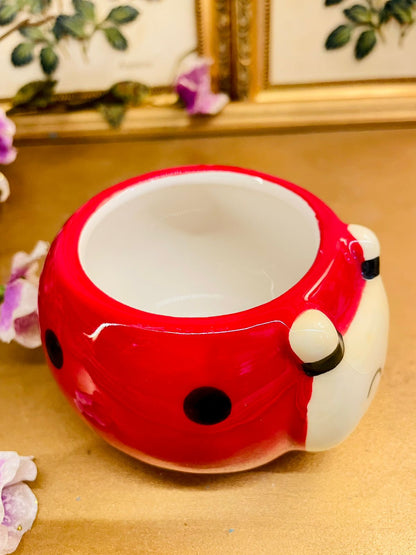 Cute Ladybug Ceramic Planter Pot Decor