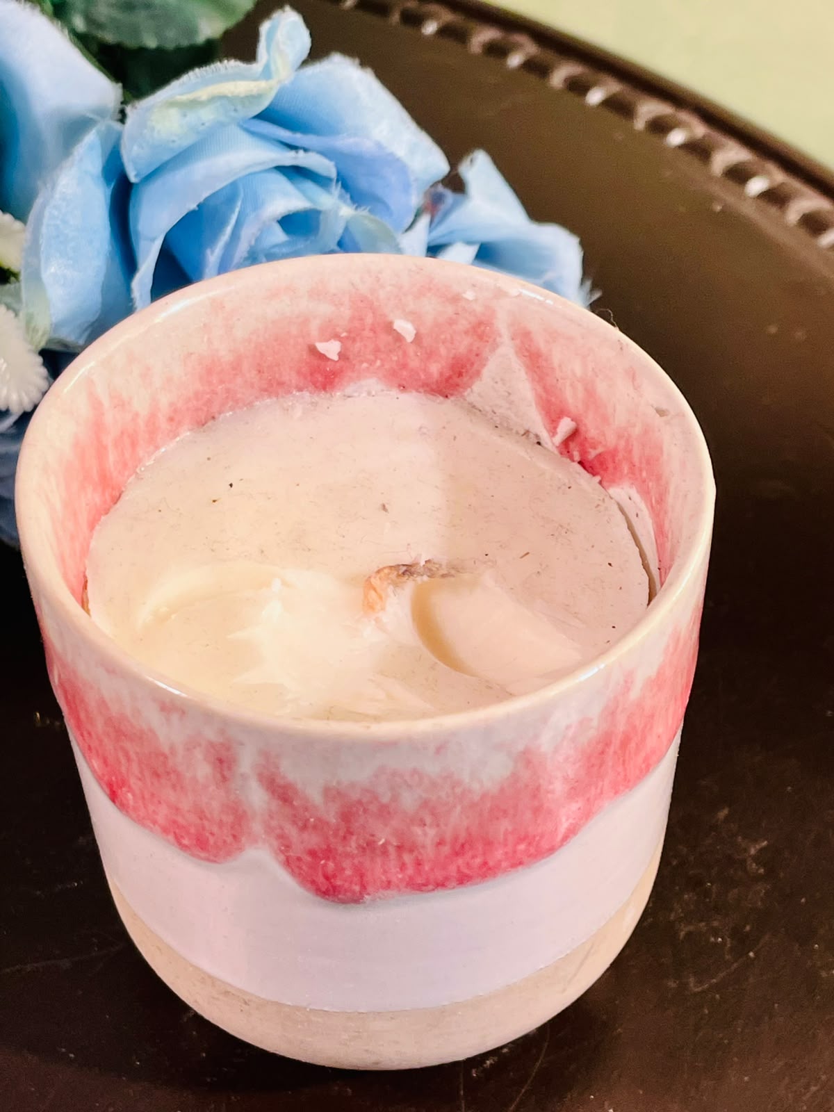 Pink Ombre Ceramic Scented Candle – 10cm
