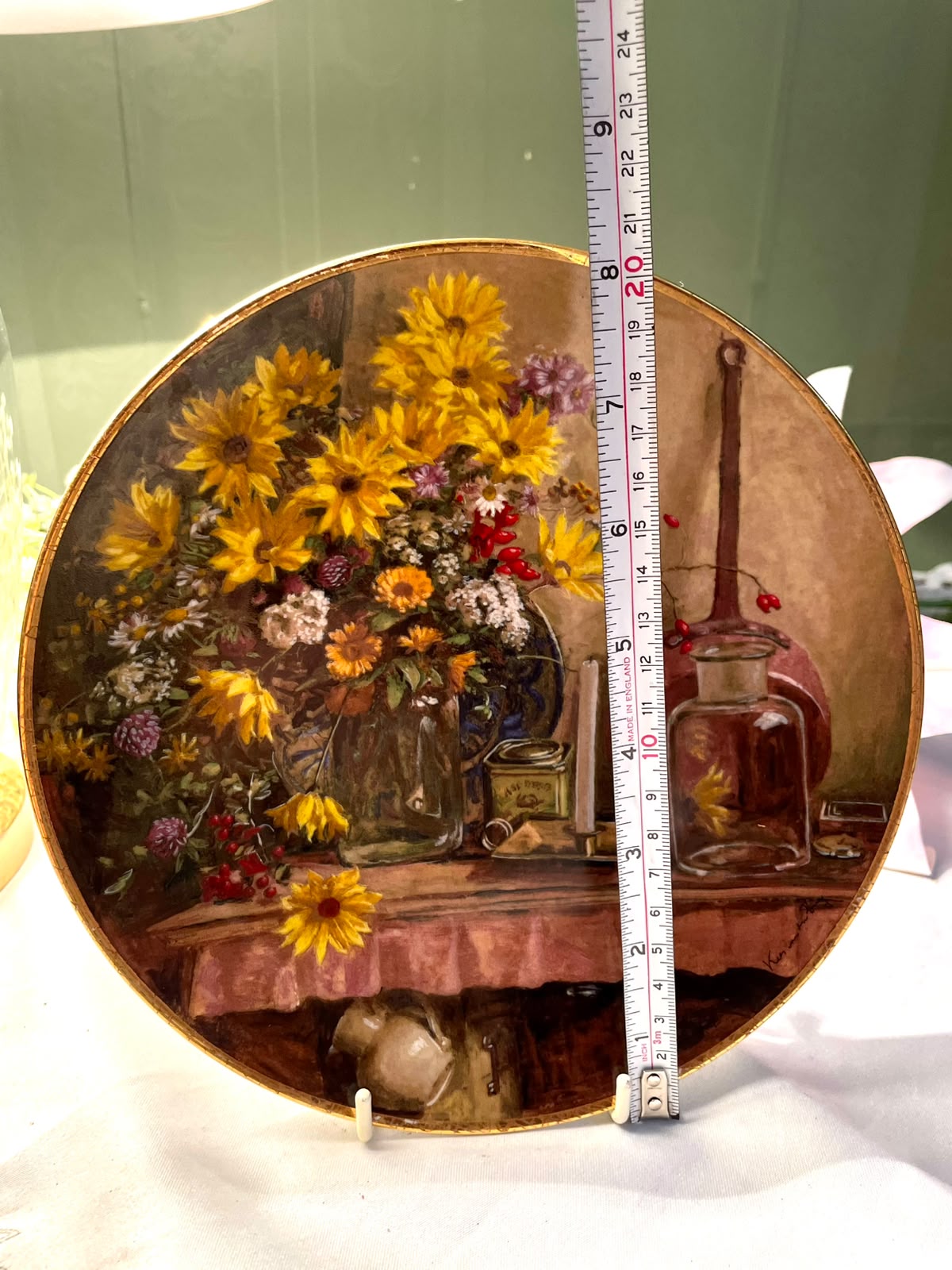 Royal Mosa Still Life Floral Decorative Plate – 8 in