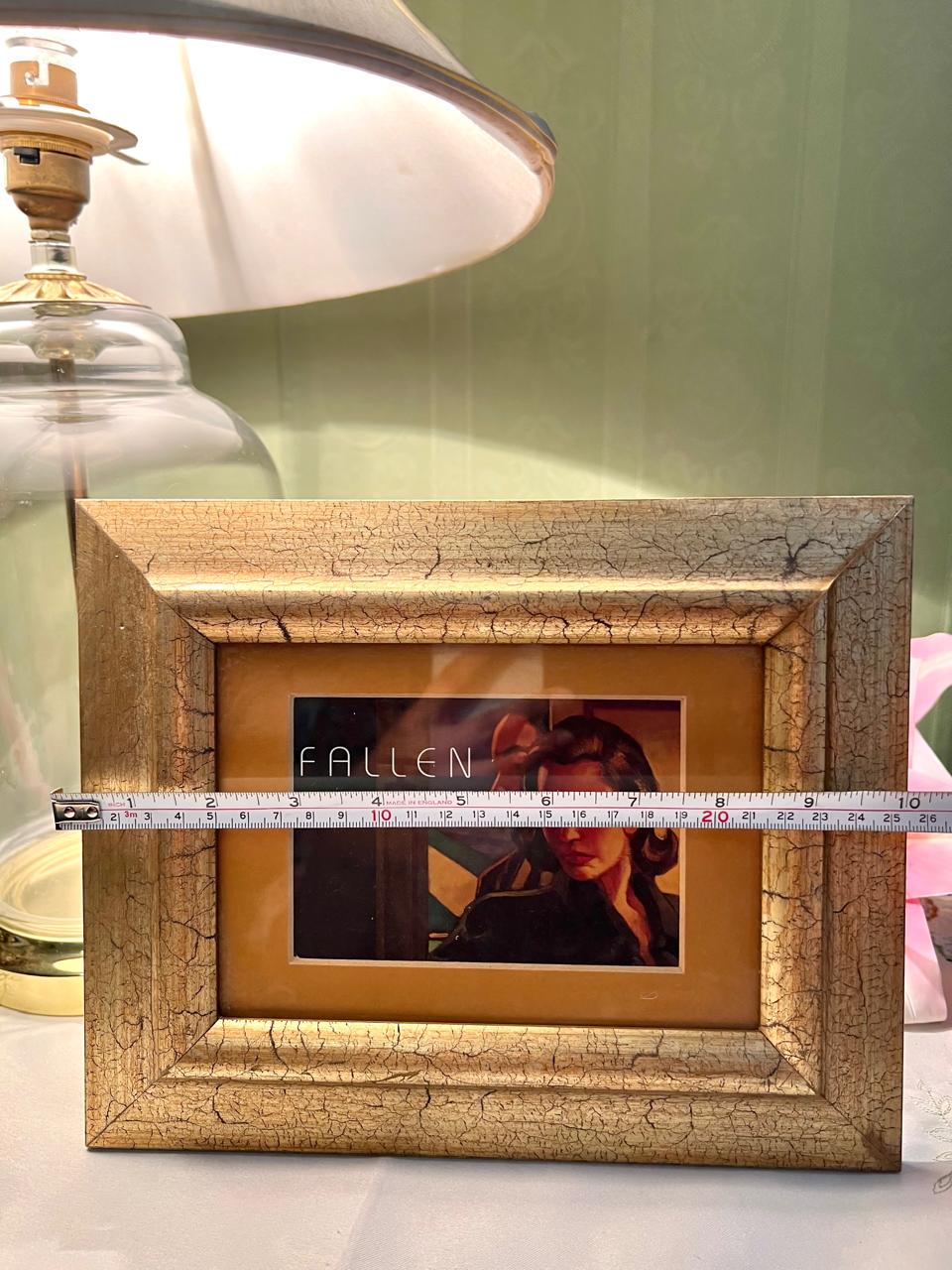 Fallen Portrait Framed Print Gold-Tone Frame Approx. 26 cm